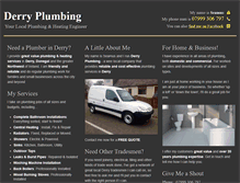 Tablet Screenshot of derryplumbing.com